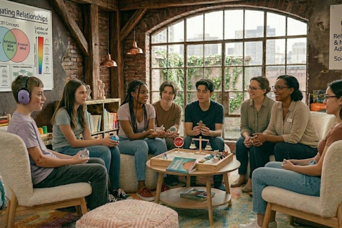 Students engaging in a learning seminar