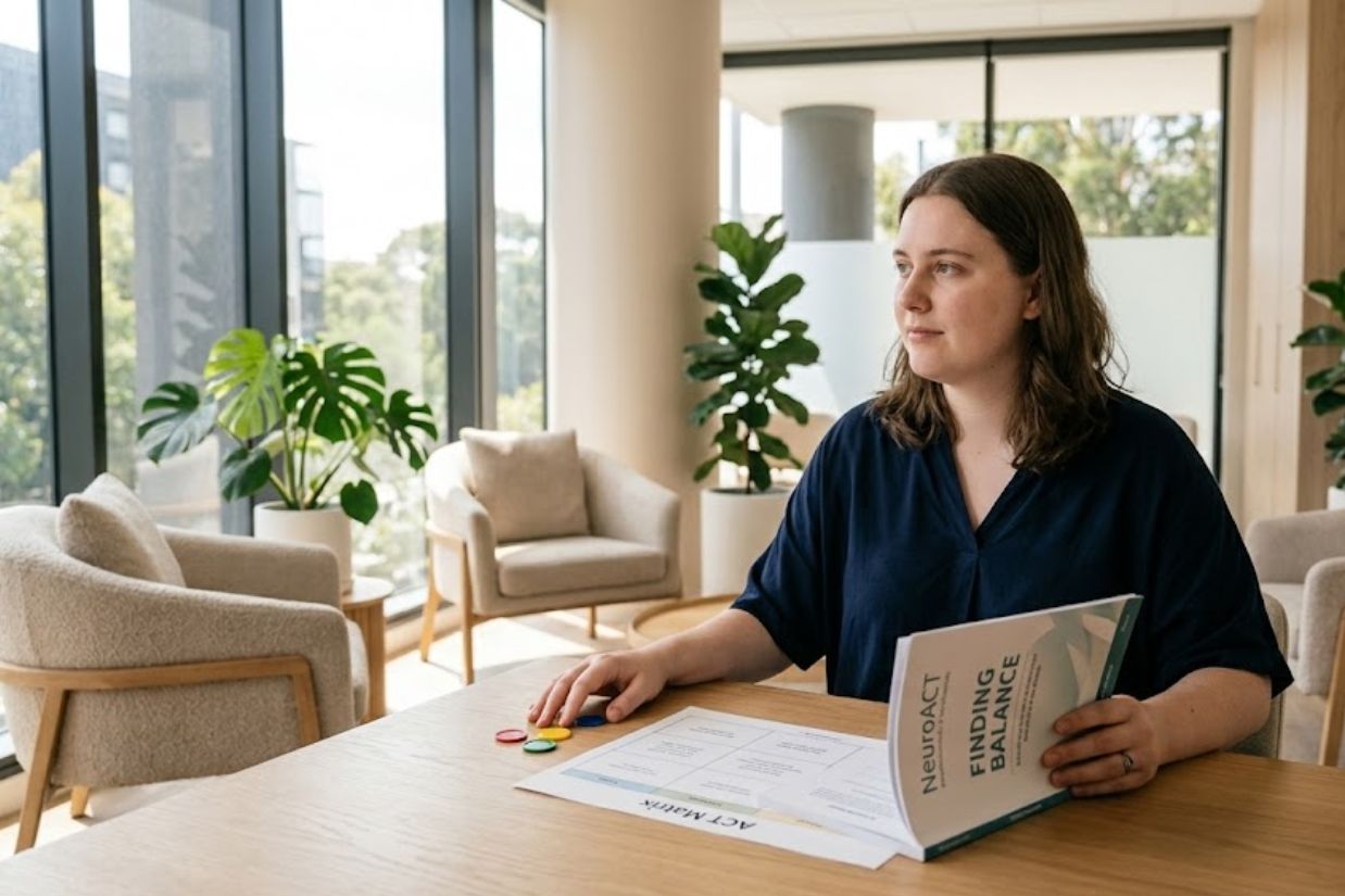 Young adult finding calm and focus