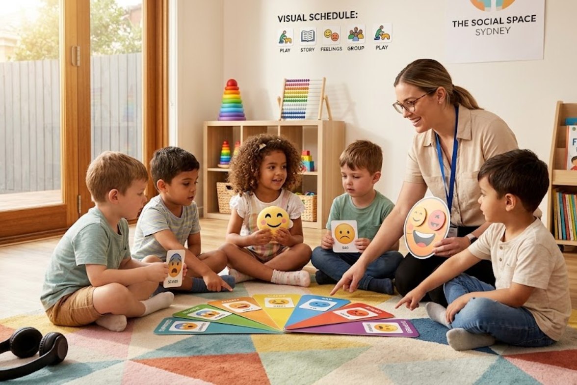 Young children engaged in play and emotional learning
