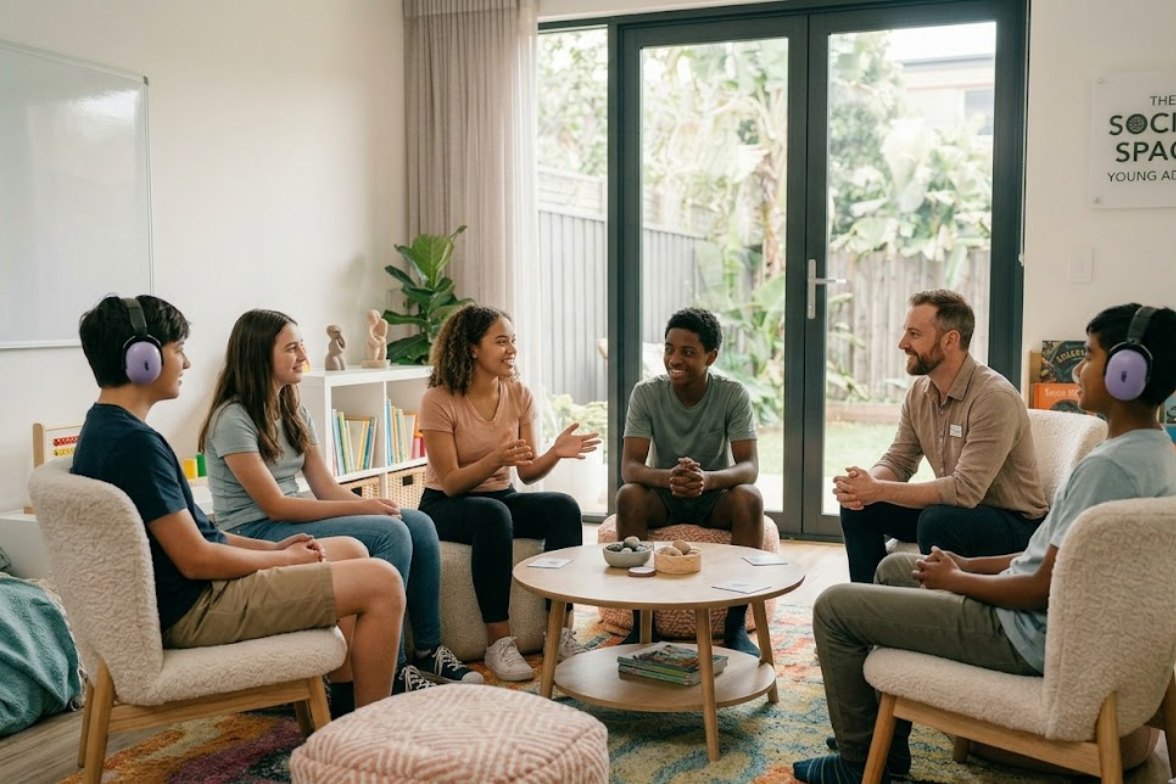 Young adults engaging in social activities