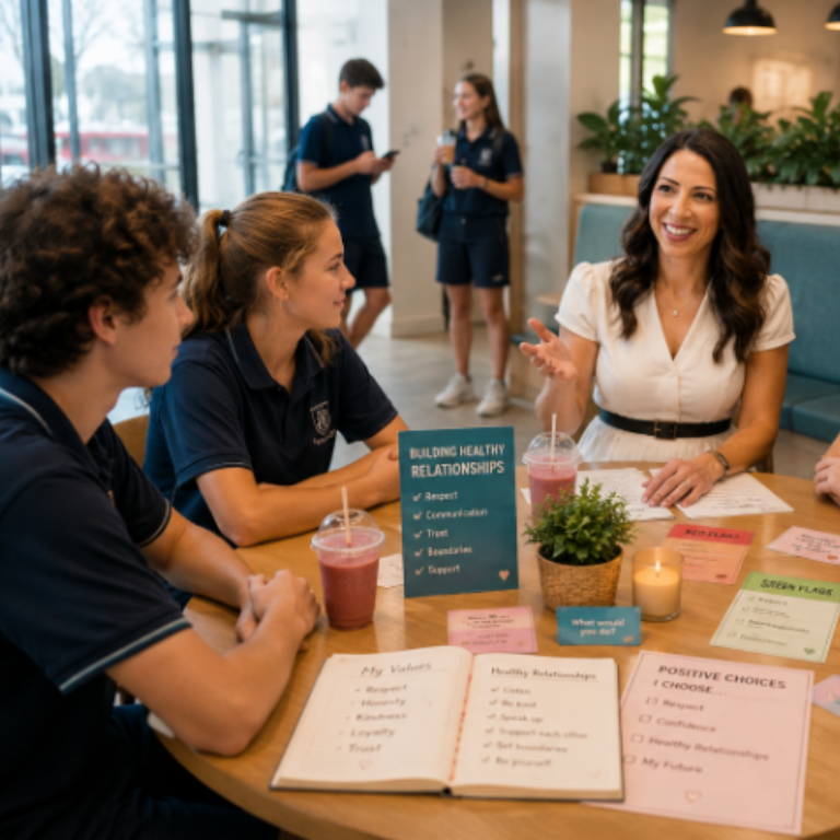 Students engaging in a learning seminar