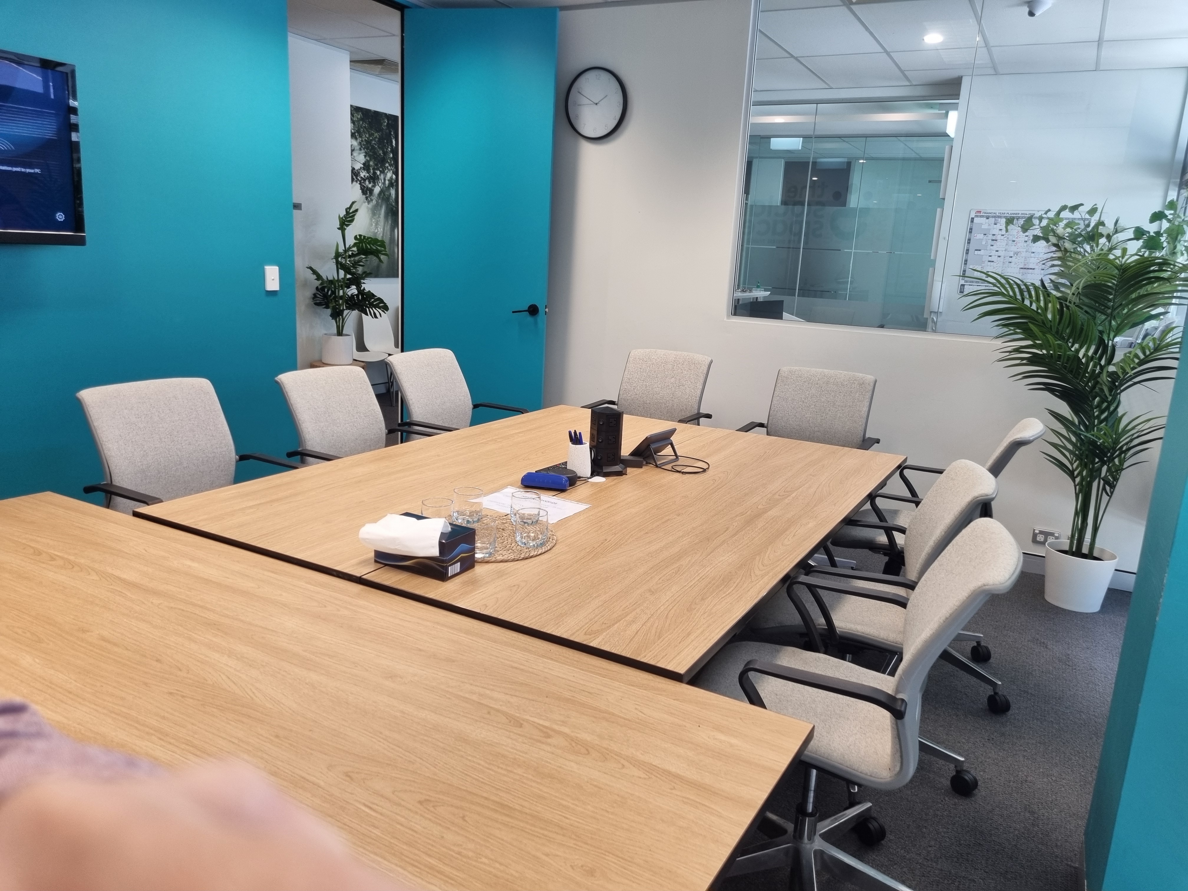 A meeting room at The Social Space, set up for a group session